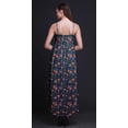 thumbnail image 3 of Bimba Robe Longue Maxi à Bretelles Spaghetti Ajustables à Imprimé Floral, Tenue de Plage d'Été - Moyen, 3 of 5