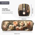 thumbnail image 3 of Easygdp Vintage Peonies Rustic Charm para Estuche de Lápices de Cuero, Estuche de Papelería de Cuero, Estuche de Gran Capacidad con Cremallera, 3 of 7