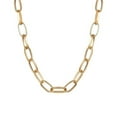 thumbnail image 6 of SSKFHGI Paper Clip Chunky Thick Link Chain Necklace Choker Silver Gold Plated Women, 6 of 9