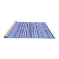 thumbnail image 2 of Ahgly Company Machine Washable Indoor Round Abstract Blue Modern Area Rugs, 3' Round, 2 of 4