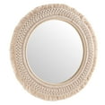 thumbnail image 2 of Modway Jade Round Rattan Macrame Wall Mirror in Natural, 2 of 7