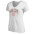 thumbnail image 2 of Women's White Philadelphia Union Floral V-Neck T-Shirt, 2 of 3