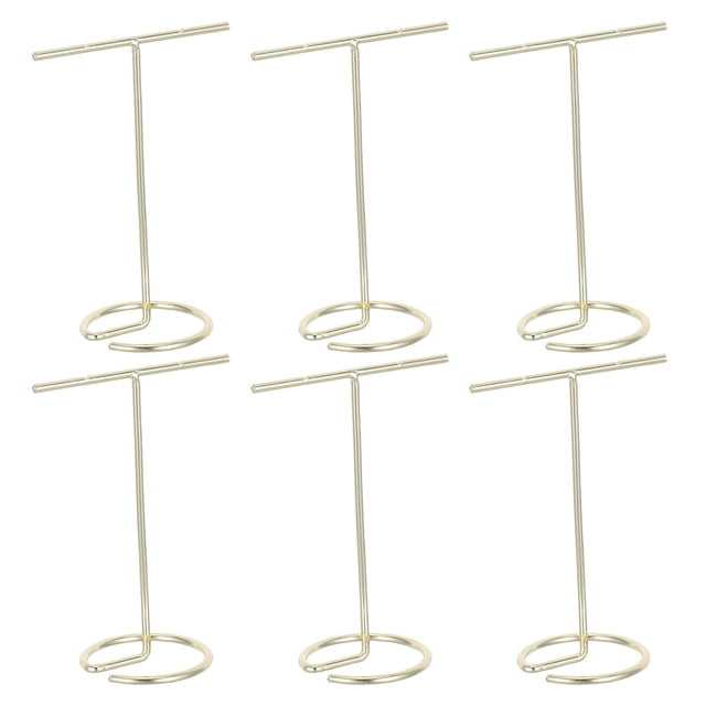 BESTYASH 6Ud Exhibidor De Aretes Metálico Dorado Con T Para Joyería Y Collares