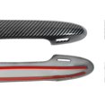 thumbnail image 3 of 4 Pcs Car Exterior Door Handle Panel Glossy Carbon Fiber Style Outer Handle Cover Trim Sti, 3 of 5