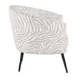 thumbnail image 2 of LumiSource Tania Contemporary/Glam Accent Chair, Black/Gray Zebra, 2 of 7