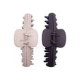 thumbnail image 7 of Time and Tru Women's Hair Claw Clip 2-Pack, Brown, 7 of 7