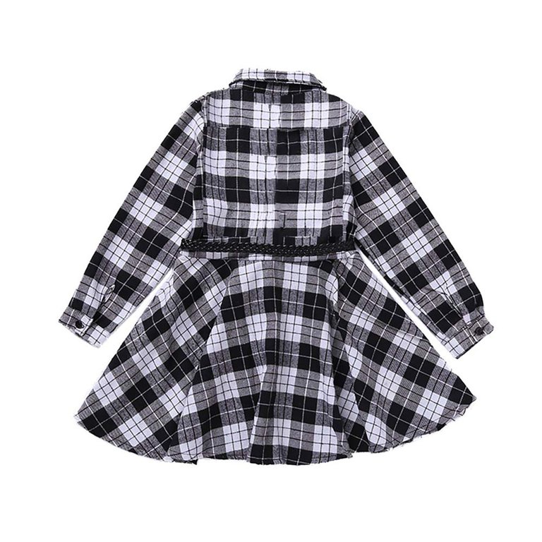 black & white check dress BLACK AND WHITE CHECK COTTON DRESS(CM-03A/DRS) – Anju Modi main image 0