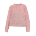 thumbnail image 5 of Women Fisherman Sweater Soft Cozy Jumper Fuzzy Ribbed Knit Sweaters Thicken Warm Knitted Tops Long Sleeve Outfits Fall Winter Tops Fashion Clothing, 5 of 5