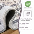 thumbnail image 6 of Balacho Floral Mosaic Boho Patchwork Quilted Faux Wool Area Rug, 5' x 8', Gray, 6 of 8