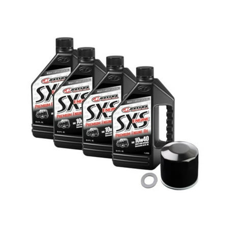 4-Stroke Oil Change Kit Maxima SXS Premium 4-Stroke Oil 10W-40 for Kawasaki Teryx4 800 2014-2020