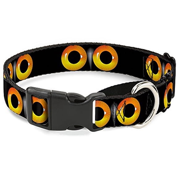 buckle-down martingale dog collar - owls flip black mauve sage - 1" wide - fits 15-26" neck size - large