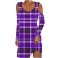 thumbnail image 2 of Sevevn Dresses for Women Women's Breast Printed Long Sleeve Suspender Off Shoulder Dress Christmas Gift, 2 of 5