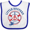 thumbnail image 3 of Inktastic Nautical Little Brother Boys Baby Bib, 3 of 4