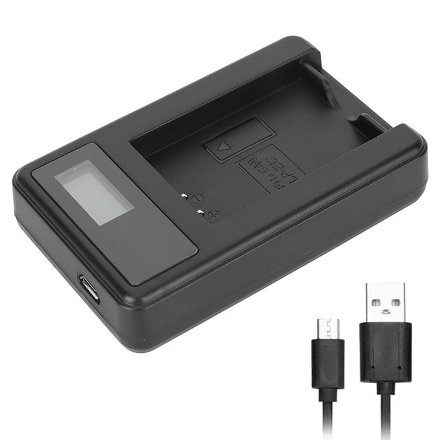 Camera Battery Charger Camera Battery Desktop Chargers SEIVI E12 Camera Battery LCD Charging Display USB Intelligent Desktop Chargers For 100D M M2 M10 Single Slot