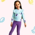 thumbnail image 5 of Qingpeng Girls Long Sleeve Swimsuit 3 Piece Swimwear 4-8 Years Sun Protection Sunsuits, 5 of 6