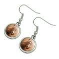 thumbnail image 2 of Horse Portrait Peach Novelty Dangling Drop Charm Earrings, 2 of 5