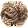 thumbnail image 4 of Roofei Scrunchy Scrunchie Bun Hairpiece Hair Ribbon Ponytail Extensions Curly (12T24 #12 ), 4 of 7