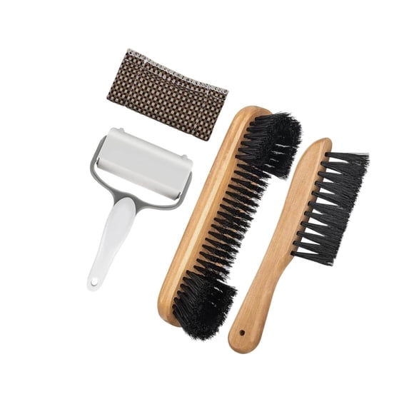 facefd Durable Billard Ensemble de Brosses de Nettoyage Billard Nettoyeur de Table Marron 4PCS