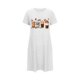 thumbnail image 5 of Camisón corto de talla grande para mujer, camisón de manga corta con estampado de pecho a la moda, camisón para mujer, 5 of 5