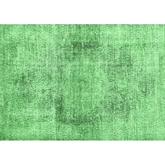 Ahgly Company Indoor Rectangle Persian Emerald Green Traditional Area Rugs, 3' x 5'
