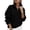 Black, variant on Enjoytime Half Zip Pullover Women Casual Solid Color Long Sleeve Sweatshirt Loose Fall Fashion 2025 Clothes