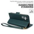 thumbnail image 5 of Wallet Case for Samsung Galaxy S22 with [RFID Blocking] Card Holder Kickstand with Lanyard,Magnetic Clasp PU Flip Leather Shockproof Full-body Phone Case for Samsung Galaxy S22,Green, 5 of 8