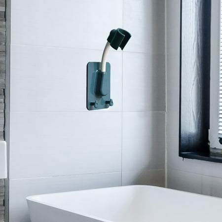 

Shower Bracket Fixing Seat Rotatable Holder with Hooks Bathroom Sprinkler Bracket Adjustable Angle Shower Holder Blue