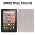 thumbnail image 7 of Tarise Case for Kindle Fire HD 8 & Fire HD 8 Plus Tablet (12th/10th Generation 2022/2020 Release), Microfiber Inner Hard Back Shell Auto Wake/Sleep Trifold Stand Smart Cover for Fire 8", Purple, 7 of 7