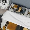 thumbnail image 4 of Designart "Glamorous Gold and Black Artistry II" Abstract Spirals Bedding Covert Set - Transitional Black Abstract Bed Set With 2 Shams, 4 of 6