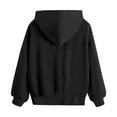 thumbnail image 5 of Ccpelsie Girls Long Sleeve Hooded Sweatshirt Oversized Graphic Hoodies Cute Pullovers Tops(Black,10-11 Years), 5 of 7
