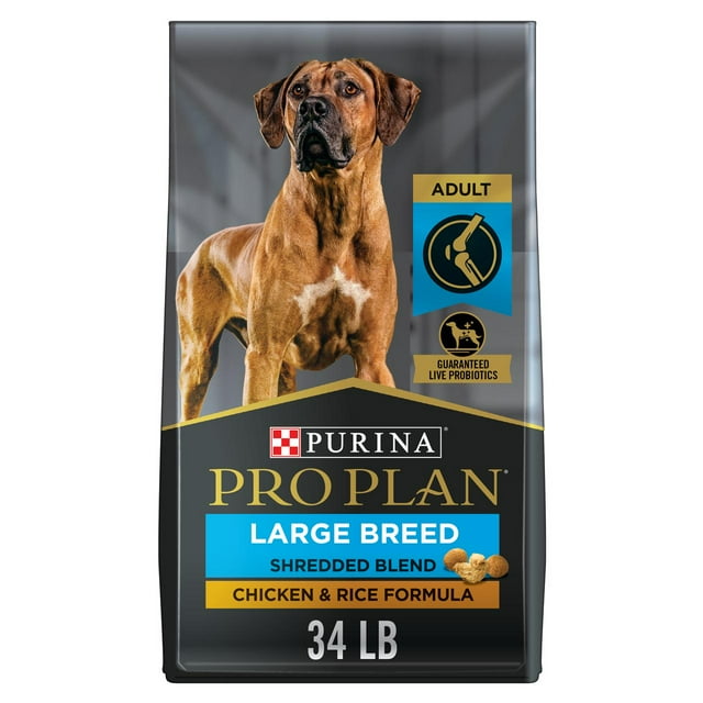 Purina Pro Plan Specialized Large Breed Shredded Blend Chicken & Rice Formula, Dry Dog Food 15.4 kg