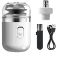 thumbnail image 2 of Mini Electric Shaver Capsule Shaver Portable Multifunctional Shaver 2 In 1 Capsule Shaver For Men With Nose Hair Cutter Head Washable Travel Shaver,White Electric Shaver, 2 of 7