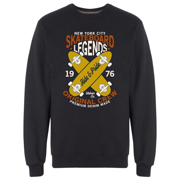 Original Skateboard Legends Sweatshirt Men -Image by Shutterstock, Male Large