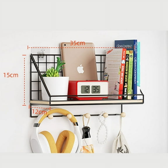 ERDOUY nail board rack set, metal bracket, display wall organizer, office garage workbench storage tray (black, style 2)