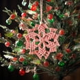 thumbnail image 1 of Fiudx Colgante de Copo de Nieve Navideño, Diseño de Estrella Tejido a Mano, Decoración Navideña Vibrante, Decoración Versátil para El Hogar, Perfecto para Árbol o Chimenea, Regalo Ideal, Tamaño 12 Cm, 1 of 6