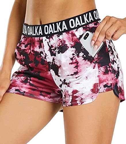 Oalka Women's Running Shorts Workout 
