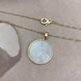 thumbnail image 3 of Mother Of Pearl Virgin Mary Miraculous Medal Necklace,18K Gold Plated Cooper Necklace Women, 3 of 7