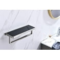 thumbnail image 3 of Lexora Home Bagno Bianca Stainless Steel Shelf with Towel Bar in Brushed Nickel, 3 of 5