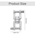 thumbnail image 2 of Swivel Ring Shackle Suspension Connectors - 304 Stainless Steel Jaws - 2 Pcs, 2 of 5