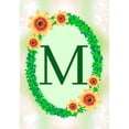 thumbnail image 2 of America Forever Spring Monogram Garden Flag Letter M 12.5 x 18 inches Double Sided Vertical Outdoor, Yard, Lawn, Beautiful Flowers, Green Ivy, Floral Wreath, Summer Flower Garden Flag, 2 of 5