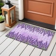 thumbnail image 4 of Entryway Rug 2'x3', Purple Lavender Small Rug for Kitchen Bathroom Door Mat Indoor Entrance, Spring Watercolor Wildflowers Plant Plaid Non-Slip Area Rugs Floor Mats Carpet Front Door Rugs, 4 of 8