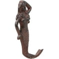 thumbnail image 2 of Ebros 6" Tall Cast Iron Rustic Wall Coat Hook Mermaids Hooks for Keys Hats (1), 2 of 4