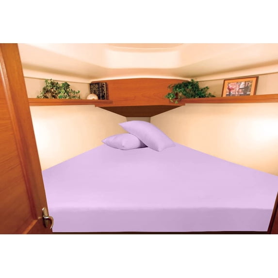 Universal XL Berth Boating Sheet Set - Universal XL Berth 600 TC Sheet Set - Egyptian Cotton - USA Boat Bedding - Boat XL-Berth Bedding - Great Gift for Boaters - 8 Inch Drop, Lilac