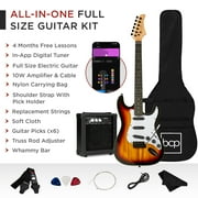 Best Choice Products 39in Full Size Beginner Electric Guitar Kit with Case, Strap, Amp, Whammy Bar - 3 Color Sunburst