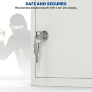 POCHAR Metal Drop Box Locking Cabinet Mailbox Secure Anti-Theft Wall Mounting Kit for Mail Deposit Key Return White