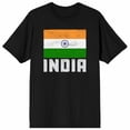 thumbnail image 5 of Indian flag on Black Ground Adult Crew Neck Short Sleeve T-shirt - Small, 5 of 7