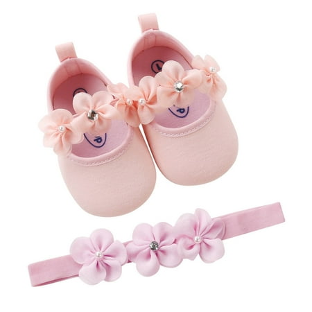 

Yinguo Baby Hairband Girl Shoe Casual Shoes Sneaker Slip Soft Sole Toddler Shoes Pink 11