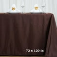 thumbnail image 2 of BalsaCircle 6 Pieces 72" x 120" Chocolate Brown Rectangle Polyester Tablecloths Table Linen, 2 of 8