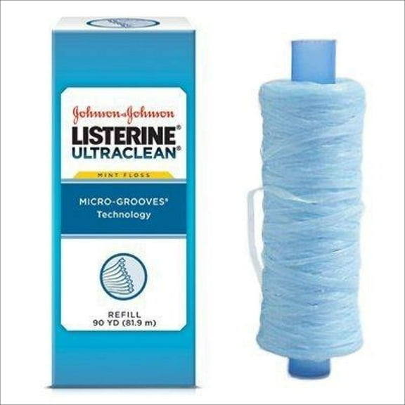 Listerine Ultraclean Mint Shred-Resistant Dental Floss Refill- 44032 No