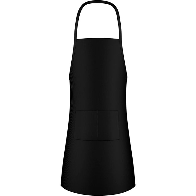 Paquete de 2 delantales con pechera regulares con 2 bolsillos - Delantales comerciales unisex negros a granel para cocinar, cocinar, restaurante, pintura de barbacoa. JM